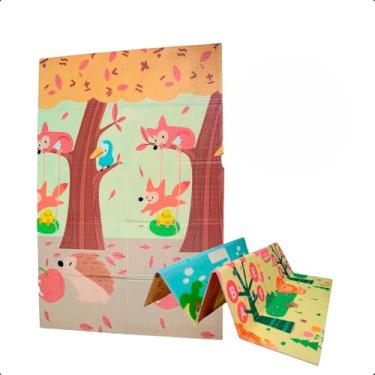 Imagem de Tapete Infantil Tatame Emborrachado Dupla Face Macio Térmico e Dobravel Premium (Colorido, Raposa)