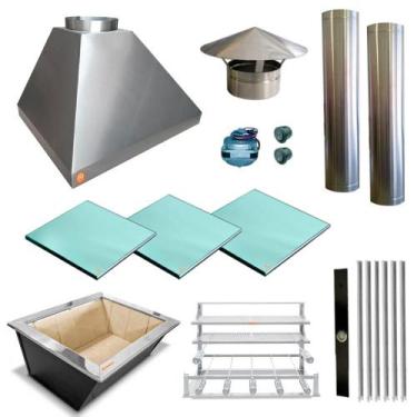 Imagem de Churrasqueira Gourmet Makeer I340 2 S Fundo 3 Vidros 2413 M