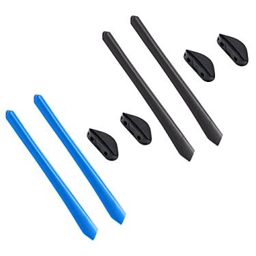 Imagem de BLAZERBUCK Meias auriculares e nariz de substituição para óculos Oakley Crosslink Zero - preto + azul claro