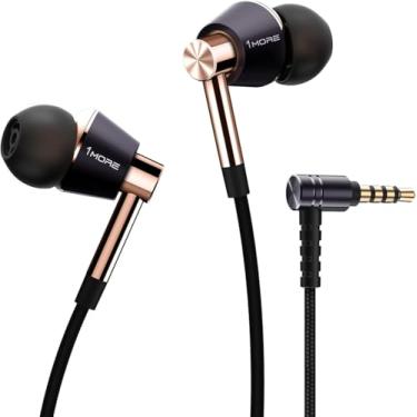 Imagem de 1MORE Fones de ouvido intra-auriculares Triple Driver de alta resolução com alta resolução, som controlado, microfone MEMS, controle remoto em linha