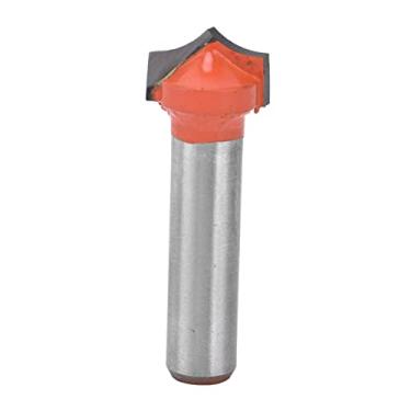 Imagem de Mavaol Fresa de carboneto de tungstênio, haste redonda de 8 mm, anti-retrocesso, revestida com PTFE, ferramenta de corte de madeira resistente para marcenaria fina, fabricação de armários e móveis