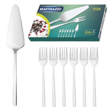 Imagem de Conjunto Para Bolo Espátula Garfo Em Inox 7Pçs Martinazzo Linha Atual Para Sobremesa