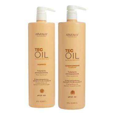 Imagem de Bizzico Shampoo + Condicionador Tec Oil 1L Arvensis Kit Vegano Hidratação Completa