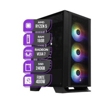 Imagem de PC Gamer, AMD RYZEN 5 4600G, 16GB DDR4, SSD 240GB - Mjb Tech