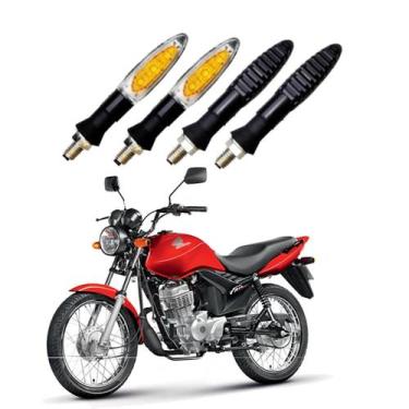 Imagem de KIT 4 Setas Esportivas Pisca de Led Modelo P11 Para Moto Honda CG 125 