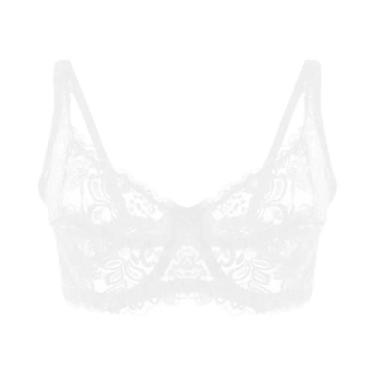 Imagem de Lingerie Sexy De Renda Com Bojo E Bordados Vazados Para Mulheres plus 