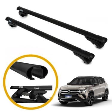 Imagem de Travessa Rack de Teto Volkswagen Taos Kiussi Belluno 130cm 70kg Preto