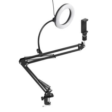 Imagem de aqxreight Luz Com o Telefone Aéreo, Monte o Suporte para o Suporte do Braço Articulado Luz de Mesa para Gravação de Vídeo Transmissão Ao Cooking Vlog Facilmente e a Necessidade Instalada Ao