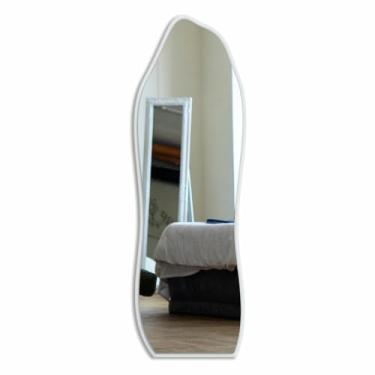 Imagem de Espelho Decorativo Orgânico Lapidado Corpo Inteiro com Fundo Mdf 12mm Laqueado - 54x164cm Cor:BRANCO;Tamanho:54x164 CM