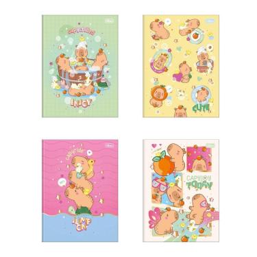 Imagem de Caderno brochura capa dura 1/4 80 folhas Capyclub Tilibra