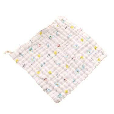 Imagem de Toalha de bebê Gaze de algodão puro Toalha de rosto de bebê Toalha peq