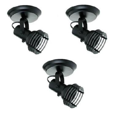 Imagem de Kit 3x Spot Par20 Bulbo Led 550/1 Hiperlight Preto