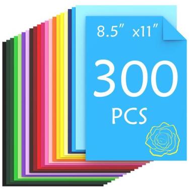 Imagem de Cartolina Frumertly 300 folhas 21,6x27,9 cm 180gsm colorida - Ftumertl