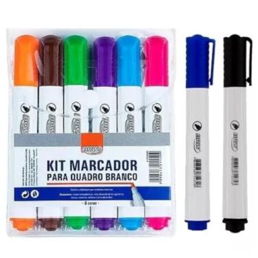 Imagem de Canetão para Quadro Branco, 8 Cores, Lousa Branca