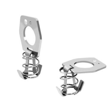 Imagem de HHZL Capa de trava de trava de porta de aquecedor de água para trailer, conjunto de fixador de trava de torção para aquecedor de água quente, fechaduras de câmera de porta com mola de aço inoxidável