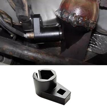 Imagem de Tioollev Soquete de sensor de oxigênio deslocado de 7/8 polegadas por 7/8 polegadas, soquete universal de sensor de oxigênio deslocado de baixo perfil 7/8" (22 mm), portão de fio acessa o sensor