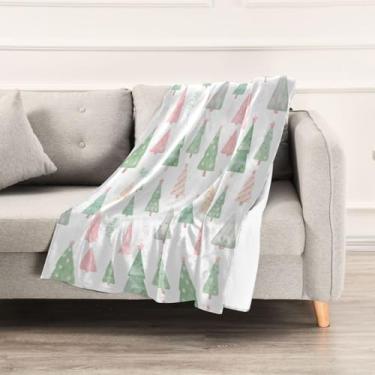 Imagem de Wassud Cobertores e mantas de Natal 152,4 x 228,6 cm, cobertor fofo de pinheiro para sofá, cadeira, decoração de casa