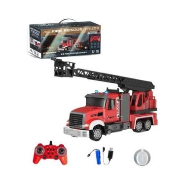 Imagem de Carro De Bombeiros RC Para Crianças, Caminhão De Controle Remoto 24G C