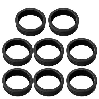 Imagem de Generic As Rodas da Mala de Bagagem Cobrem Proteção Durável Com Rodízio Com Absorção de Choque para Móveis, 8 Peças Com Cancelamento de Ruído, Capas de Silicone para Carrinhos para Viajantes (Preto)