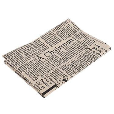 Imagem de Toalha de mesa de jornal inglês vintage, toalhas de mesa de 71 x 50 cm para mesa de jantar ou estúdio fotográfico, pano de guardanapo de linho de algodão para sala de jantar, sala de estar, cafeteria