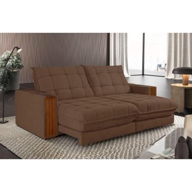 Imagem de Sofá Retrátil Berlim 2,10m 3 Lugares Molas Ensacadas Txr Cobre