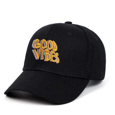 Imagem de Boné de beisebol Goods Vibes Anime Snapback, algodão preto - Yiweisai