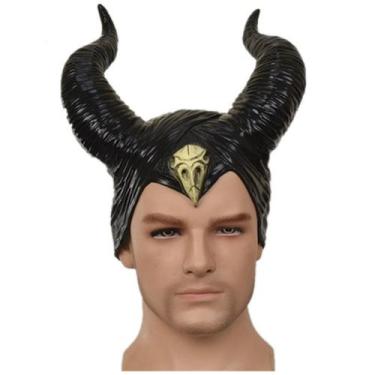 Imagem de Máscara de cosplay Malévola, Halloween, Carnaval, Páscoa, PVC - yiweis