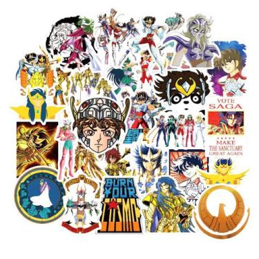 Imagem de Pacote de adesivos Saints Seiya Anime, vinil impermeável, 50 unidades 