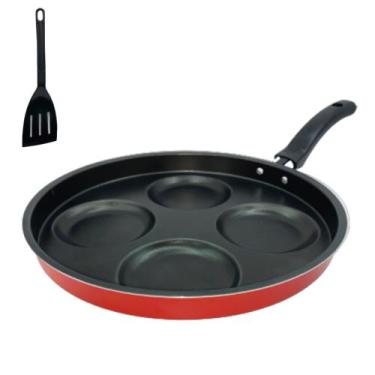 Imagem de Frigideira Teflon 4 Ovos Antiaderente Com Espátula - GAL ALUMÍNIOS, Ve