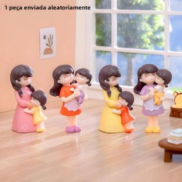 Imagem de Figurinhas Miniaturas Mãe E Filha DIY Decoração De Mesa Para Casa Pres