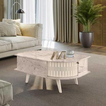 Imagem de Mesa de Centro 90cm Indianópolis Linha Arco Madetec - Madetec Mveis, C