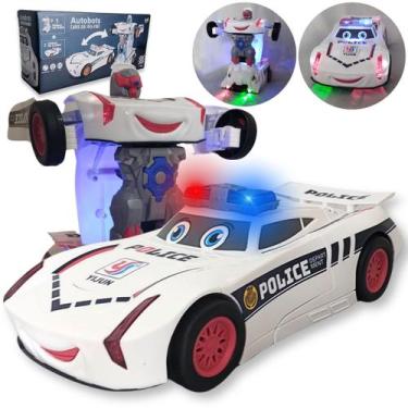 Imagem de Brinquedo Infantil Transformers Macquenn Vira Robo Luz E Som -, Branco