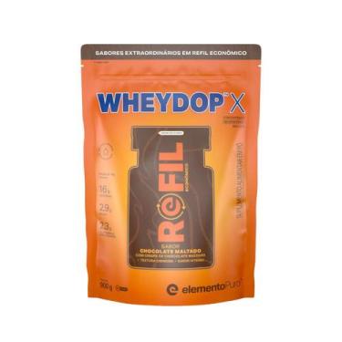 Imagem de Wheydop X Sabor Chocolate Maltado Refil 900g Elemento Puro