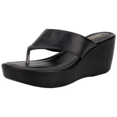 Imagem de Tamanco feminino anabela via scarpa 175718839, Preto, 36