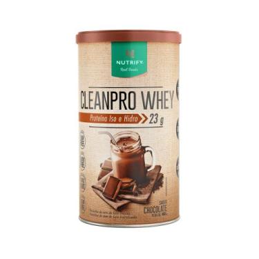 Imagem de Cleanpro whey 450gr nutrify whey protein isolado hidrolisado, CHOCOLAT