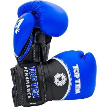 Imagem de Luvas de boxe e Muay Thai 4SELECT - Top Ten, Azul, 16oz