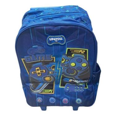 Imagem de Mochila luxcel infantil up4you game com rodas ic42092up, Azul, UN