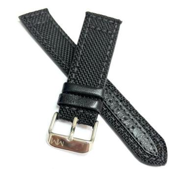 Imagem de Pulseira Relógio Couro Nylon Marry Montan.LC94, 22 mm, Preto