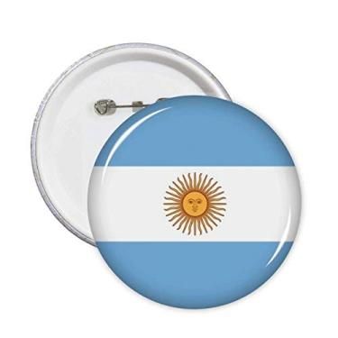 Imagem de Broche de bandeira nacional da Argentina da América do Sul Emblema de botão para decoração 5 peças