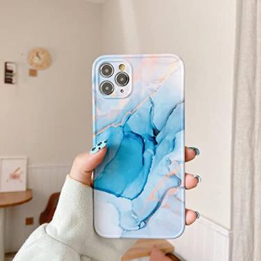 Imagem de Para iPhone 14 13 12 11 Pro Max Mini X XS XR 7 8 14 Plus capas Capa de silicone de borda reta marmorizada, b, para iPhone 8