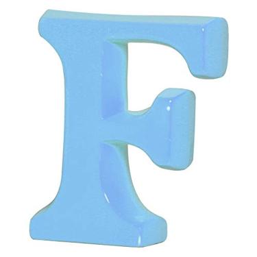 Imagem de Letra F Grande Ceramicas Pegorin Azul Bebe