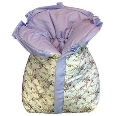 Imagem de Cobertor Saco Manta para Bebê Analu Kids 60x40x14cm - Estampa Floral Lilás