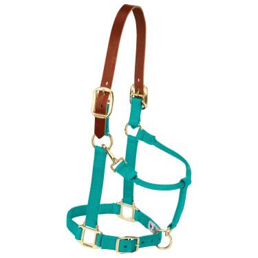 Imagem de Weaver Leather Halter ajustável de nylon para cavalo, verde esmeralda, descamado/pônei