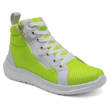 Imagem de Tênis Feminino Sapato Bota Botinha Cano Alto Fitness Confortável - J.R