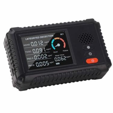 Imagem de Detector de Qualidade do Ar, Hcho Tvoc Pm2.5 Pm10 4in1 Portátil Testador de Qualidade do Ar Portátil Portátil LCD para Camping de Carros Em Casa, Sensores de Semicondutores