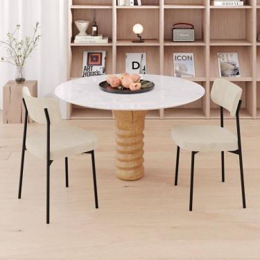 Imagem de Kit com 6 Cadeiras para Sala de Jantar Mona Yescasa Vanilla