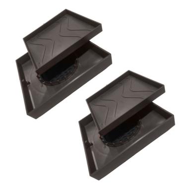 Imagem de Kit 2 Ralo Oculto 15x15 Invisivel P/ Piso Porcelanato Marrom