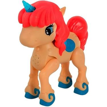 Imagem de Brinquedo Bebê Unicórnio Com Luz E Som Diversão Brincadeira (Vermelho)