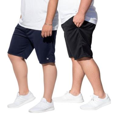 Imagem de Kit 2 Bermuda Plus Size Dry Masculina Treino Academia - BEN20 PREMIUM,