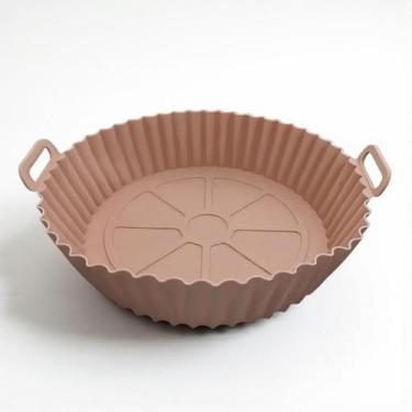 Imagem de Forma Reutilizável De Silicone Marrom Para Airfryer 16Cm - Draik